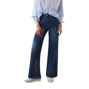 PILCRO x ANTHROPOLOGIE The Annie Speckled Wide-Leg Jeans